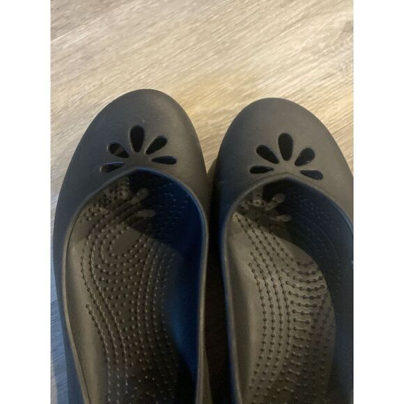 CROCS Kadee Slingback Ballet Black Flats Slip On Comfort Shoes Women's Size 9 - Picture 6 of 9
